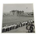 Vintage Golfers Putting on 18th Green at Old Course St. Andrews with R&A Clubhouse Cowie Photo