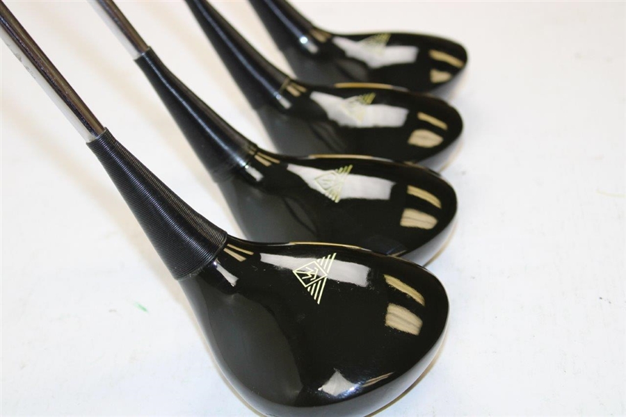 Set of Four (4) MacGregor Oil Hardened Eye-O-Matic Tourney Woods with Headcovers - 1, 2, 3 & 4