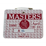 1986 Masters Tournament SERIES Badge #A41 - Jack Nicklaus Winner