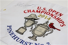 Martin Kaymer Signed 2014 US Open at Pinehurst No. 2 Embroidered Flag JSA ALOA