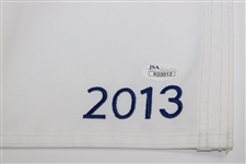 Henrik Stenson Signed 2013 Deutsche Bank Championship Embroidered Flag JSA #K03012