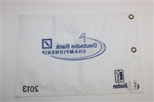 Henrik Stenson Signed 2013 Deutsche Bank Championship Embroidered Flag JSA #K03012