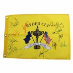 European Team Signed 2010 Ryder Cup at Celtic Manor Screen Flag PSA/DNA #Q99274