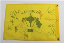 European Team Signed 2010 Ryder Cup at Celtic Manor Screen Flag PSA/DNA #Q99274