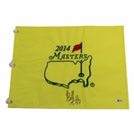 Bubba Watson Signed 2014 Masters Tournament Embroidered Flag BECKETT #G94453