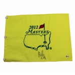 Bubba Watson Signed 2012 Masters Tournament Embroidered Flag BECKETT #G94452