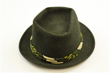 Sam Snead's Personal Custom Green Felt Mallory Hat - Size 7 1/8 - Navy/Cream/Grey