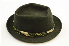 Sam Snead's Personal Custom Green Felt Mallory Hat - Size 7 1/8 - Navy/Cream/Grey