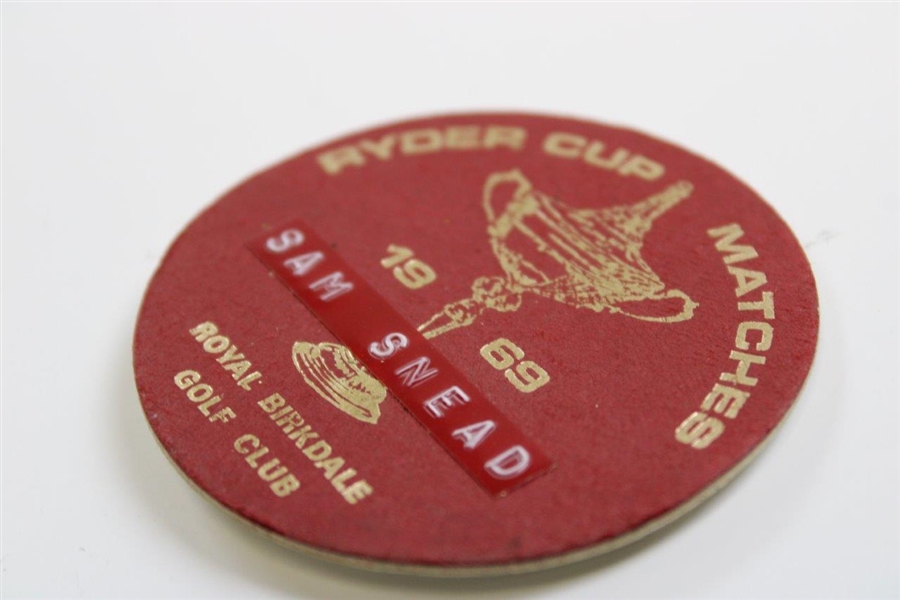 Captain Sam Snead's Personal 1969 Ryder Cup Matches at Royal Birkdale GC Badge #18