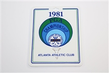 Sam Snead's 1981 PGA Championship at Atlanta Athletic Club Competitor Bag Tag