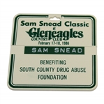Sam Sneads 1986 Sam Snead Classic at Gleneagles Competitor Bag Tag