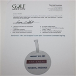 Sam Snead's 1981 Joe Garagiola Tucson Open Tournament Contestant Bag Tag