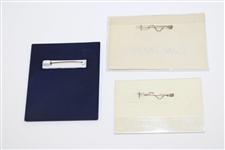 Sam Snead's Swiss Open Championship Badge with Two (2) Name Cards