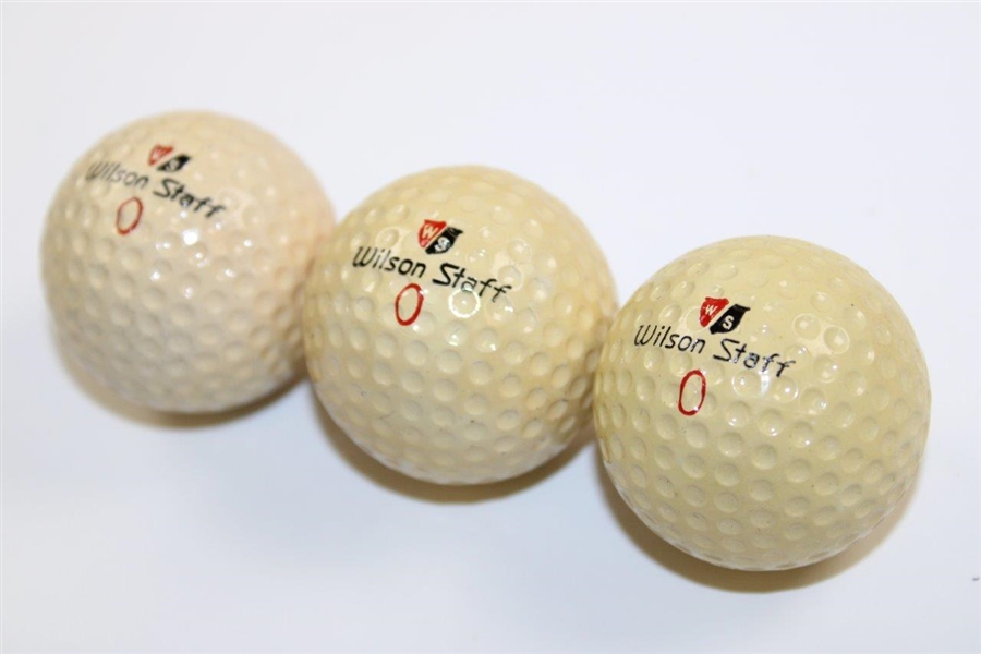 Three (3) Sam Snead Personal Wilson Staff “0” Golf Balls