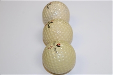 Three (3) Sam Snead Personal Wilson Staff “0” Golf Balls
