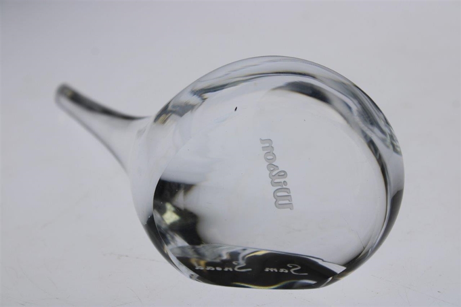 Sam Snead's Personal Wilson 'Sam Snead' Large Leaded Crystal Art Glass Golf Club Paperweight