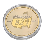 2018 Masters Ltd Ed Commemorative Coin w/ Display Case & Authenticity Card - 099/500