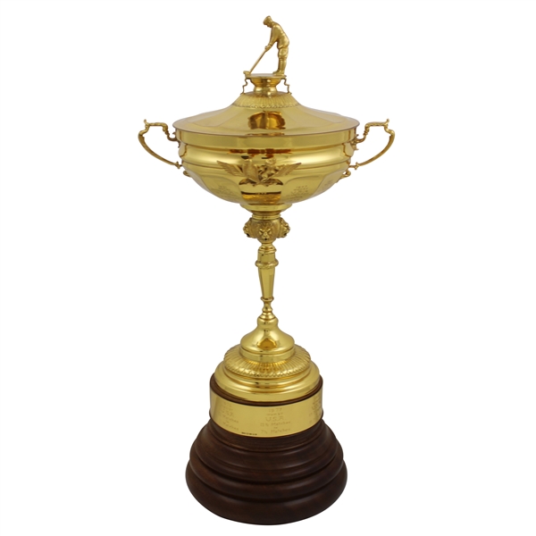 Billy Casper Full Size Ryder Cup Captain Gold Plated Sterling Silver Trophy w/Cup & Plinth Engravings