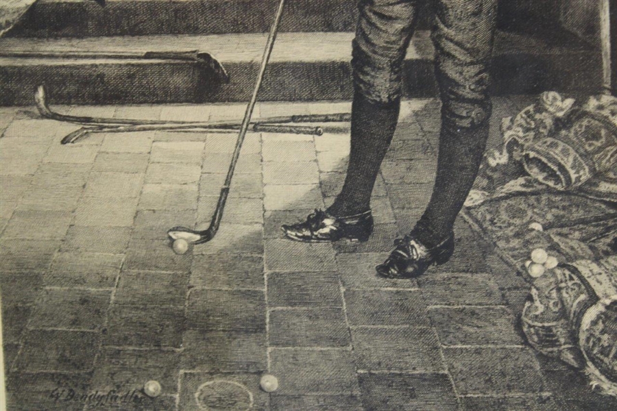 1915 Dendy Sadler James Dobie Original Signed Golf Print 'A Little Practice'