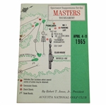 1965 Masters Tournament Spectator Guide - Jack Nicklaus Winner