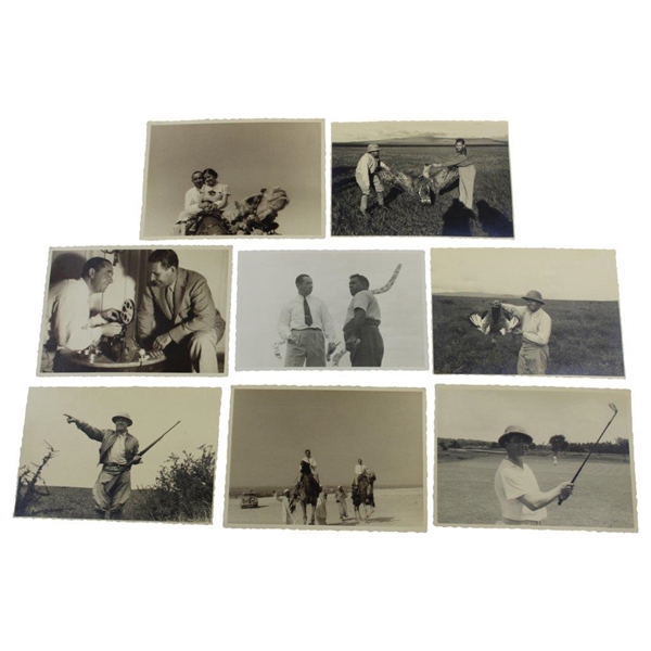 104 Original Walter Hagen Personal Vacation Photos - Hunting, Golfing, Egypt, Boomerangs, etc.