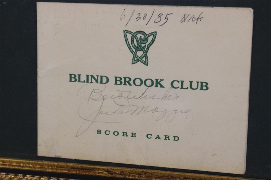 Joe DiMaggio Signed Blind Brook Club Scorecard - 1985 JSA ALOA
