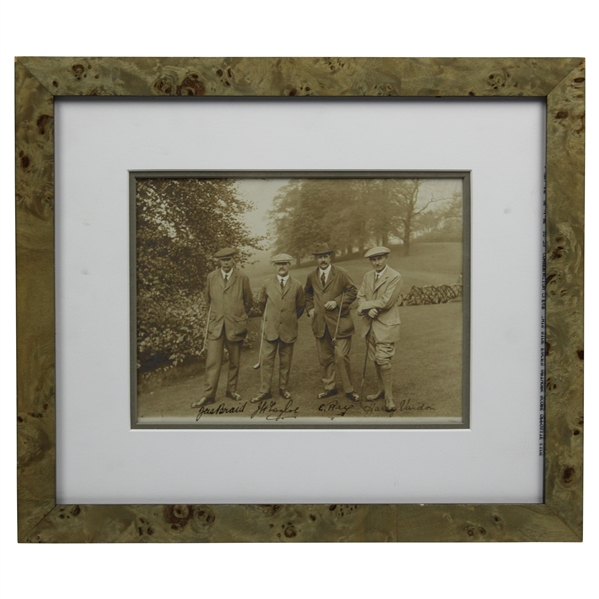 Vardon, Taylor, Braid and Ray Signed 'Big Four' Framed Original Photo JSA FULL #XX95300