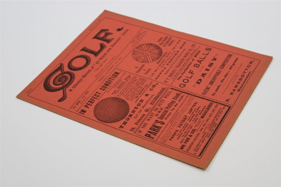 1896 'Golf' Weekly Record of De Royal and Ancient Game No. 323 Vol. XIII