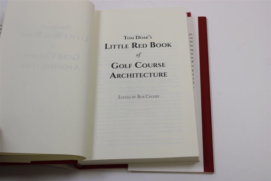 Tom Doak Signed 2017 'Little Red Book of Golf Course Architecture'