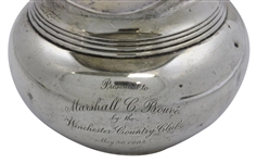 1903 Winchester Country Club Sterling Silver Pitcher Presented to Marshall C. Bouve