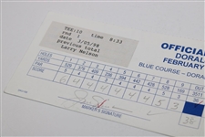 Jack Nicklaus Signed Official 1998 Doral-Ryder Open Scorecard JSA ALOA