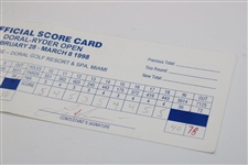 Jack Nicklaus Signed Official 1998 Doral-Ryder Open Scorecard JSA ALOA