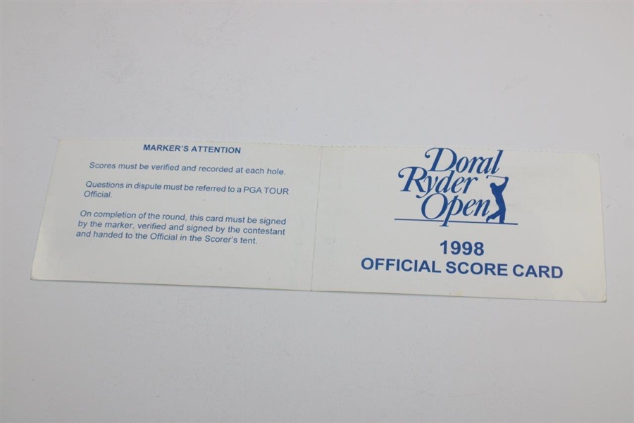 Jack Nicklaus Signed Official 1998 Doral-Ryder Open Scorecard JSA ALOA