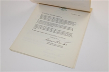 1974 Masters Tournament Official 'Releases to the Press, Radio & Television' Guide