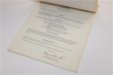 1974 Masters Tournament Official 'Releases to the Press, Radio & Television' Guide