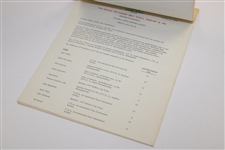 1974 Masters Tournament Official 'Releases to the Press, Radio & Television' Guide