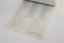 1974 Masters Tournament Official 'Releases to the Press, Radio & Television' Guide