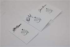 Gay Brewer, Charles Coody & Jack Burke Signed Masters Scorecards JSA ALOA