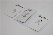 Gay Brewer, Charles Coody & Jack Burke Signed Masters Scorecards JSA ALOA