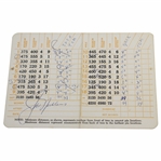 Jack Nicklaus & Tom Weiskopf Signed Vintage Masters Scorecard JSA ALOA
