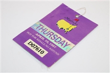 1997 Masters Tournament Thursday Ticket #D07610 - Tiger Woods' First Masters Win