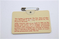 1970 Masters Tournament SERIES Badge #26860 - Billy Casper Winner