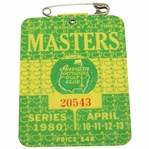 1980 Masters Tournament SERIES Badge #20543 - Seve Ballesteros Winner