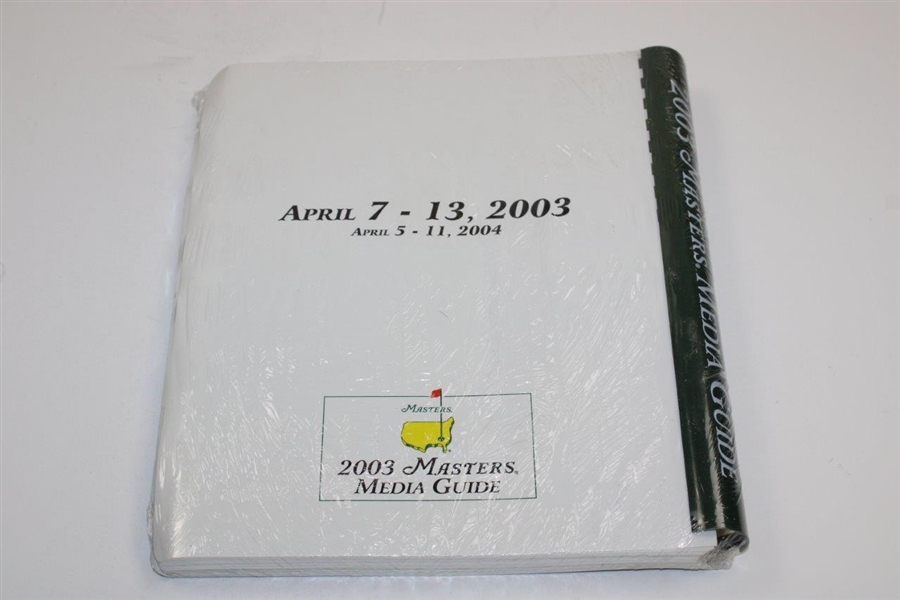 2003 Masters Tournament Official Media Guide/Book - Unopened
