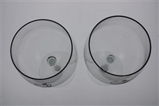Pair of Classic Masters Tournament Logo Red Wine Stem Glasses