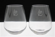 Pair of Augusta National Golf Club Sterling Cut Glass Snifter Glasses