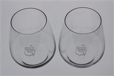 Pair of Augusta National Golf Club Sterling Cut Glass Snifter Glasses