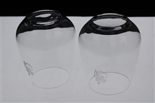 Pair of Augusta National Golf Club Sterling Cut Glass Snifter Glasses