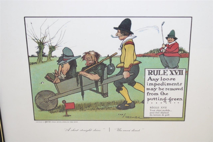 Charles Crombie Framed Perrier' Copywright Prints - Rules X, XVII & XVIII