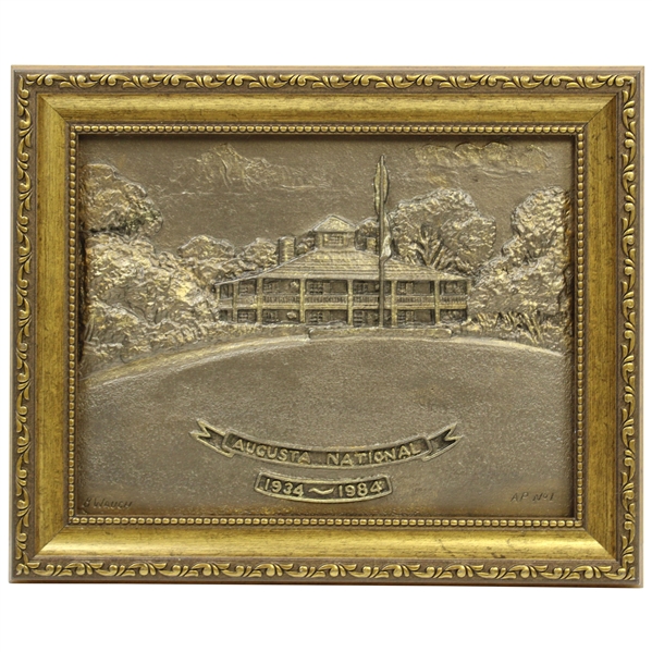 Augusta National GC Clubhouse Resin Cast Bronze AP No. 1 Picture by Artist Bill Waugh